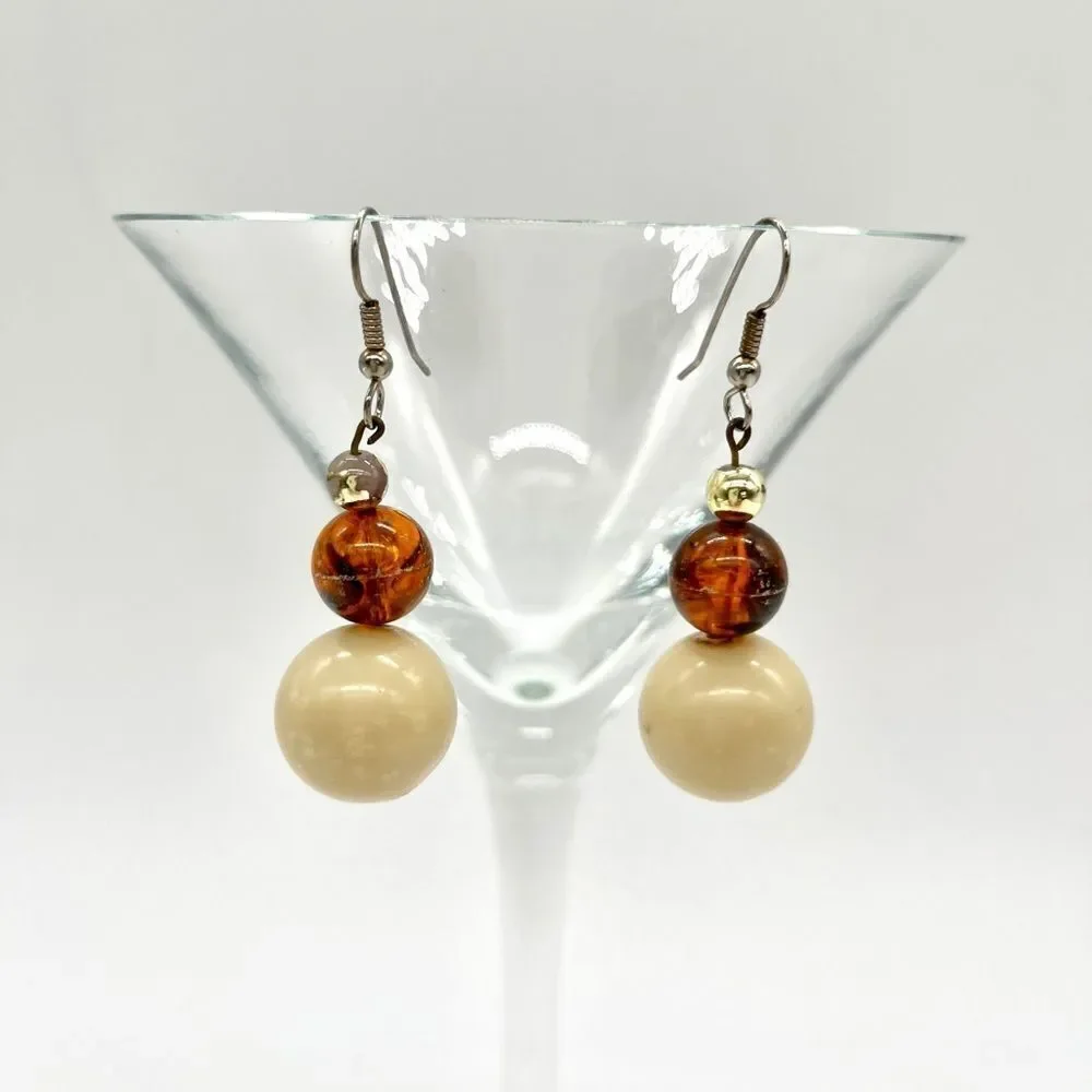 Double Ball Resin Earrings
